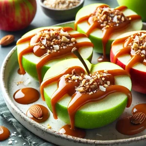 Vegan Caramel Apple Slices Recipe