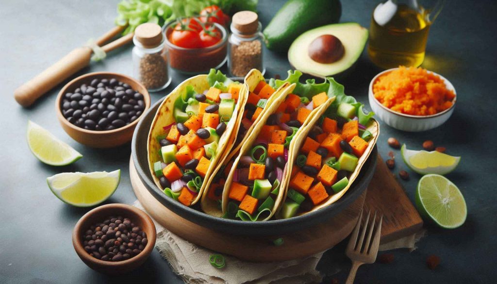 Vegan Sweet Potato and Black Bean Tacos Recipe