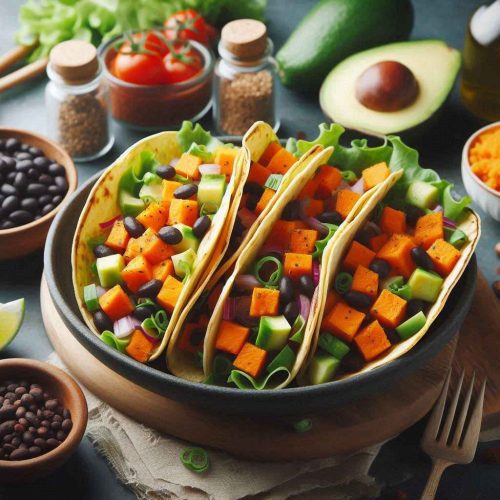 Vegan Sweet Potato and Black Bean Tacos Recipe