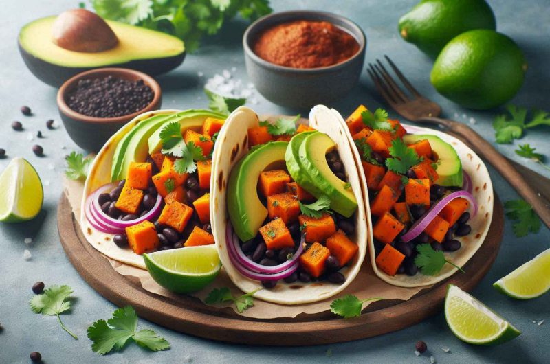 Vegan Sweet Potato and Black Bean Tacos Recipe