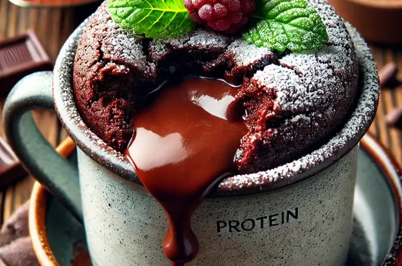 Viral Protein-Packed Chocolate Lava Cake in a Mug