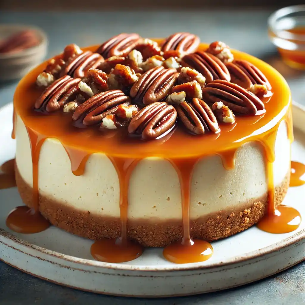 No-Bake Vegan Caramel Pecan Cheesecake: Indulgence without Guilt