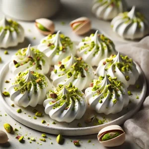 Salted Pistachio Meringues – Crunchy Clouds of Delight