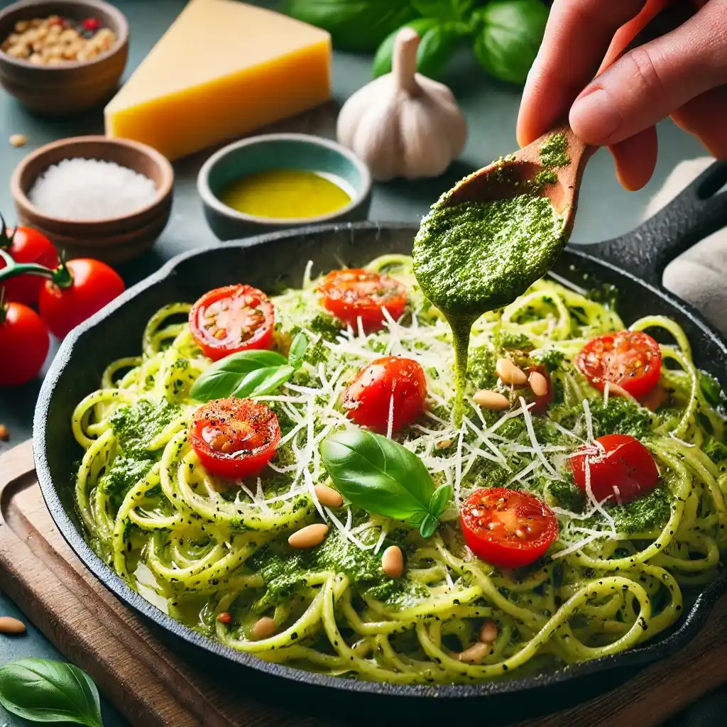 Creamy Pesto Zoodles: Low-Carb Heaven in a Bowl