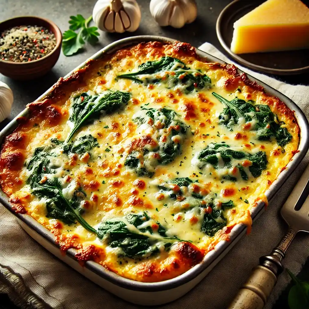 Satisfy Your Cravings with Cheesy Spinach Casserole