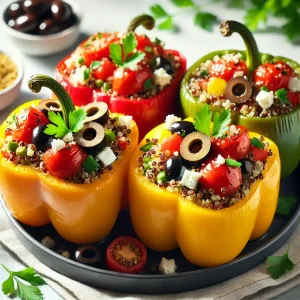 Mediterranean Stuffed Bell Peppers with Quinoa