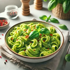 Creamy Avocado Pasta with a Spicy Kick