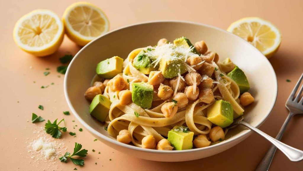 Creamy Avocado and Chickpea Pasta: A Protein-Packed Delight