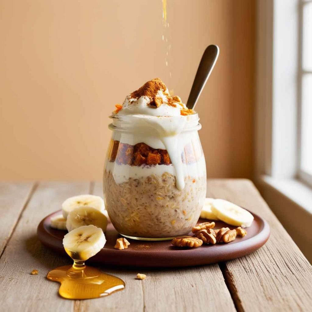 Carrot Cake Overnight Oats with Creamy Yogurt: Breakfast That Feels Like Dessert