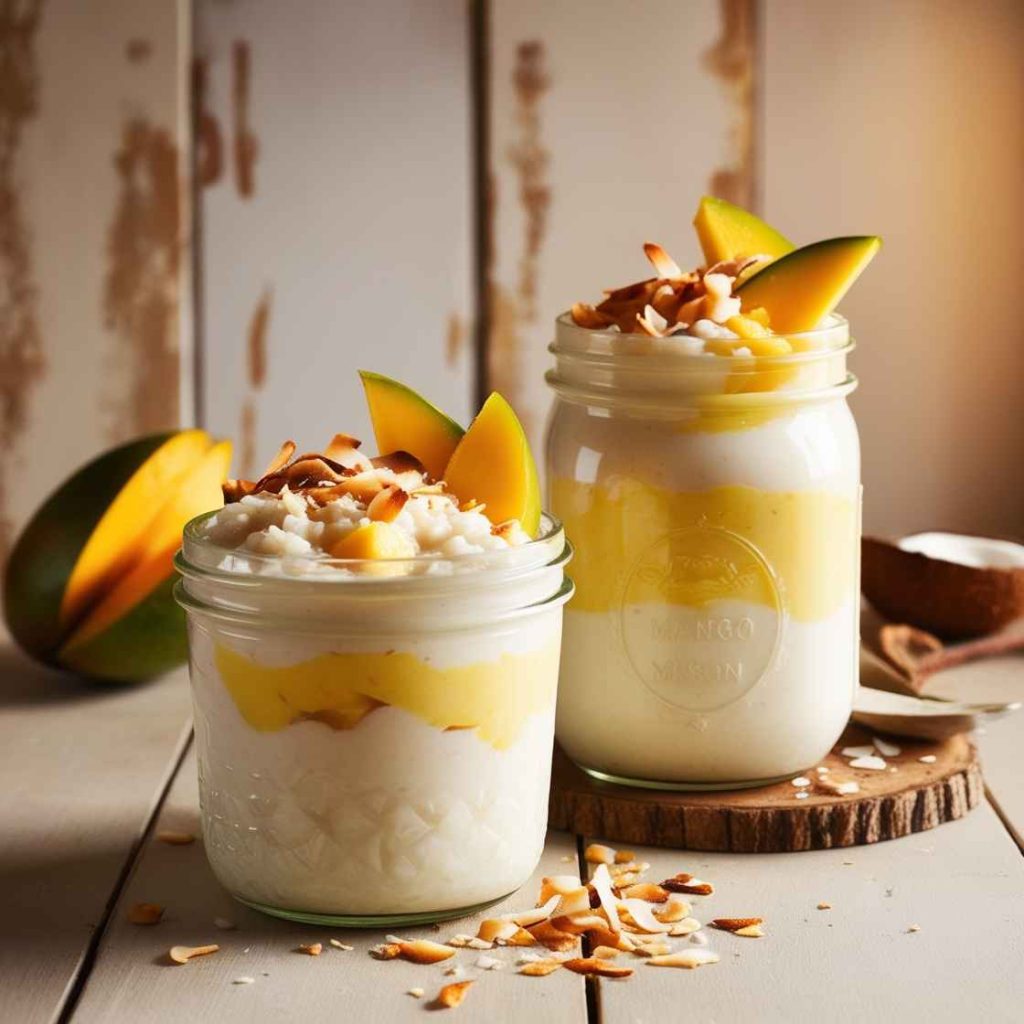 Mango Coconut Rice Pudding Jars: Tropical Flavor in Every Spoon