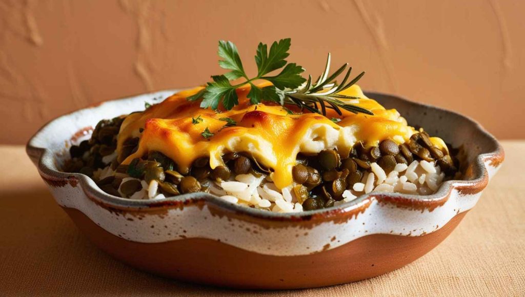 Hearty Lentil and Rice Casserole for Energy