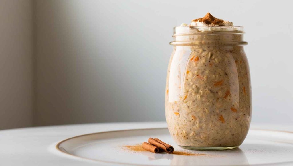 Carrot Cake Overnight Oatmeal: A Sweet Start for Healthy Gains