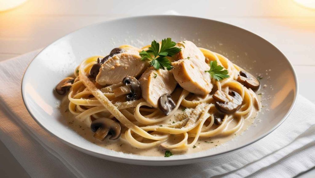 One Pot Creamy Mushroom Chicken Pasta: A Comfort Food for Muscle Gains