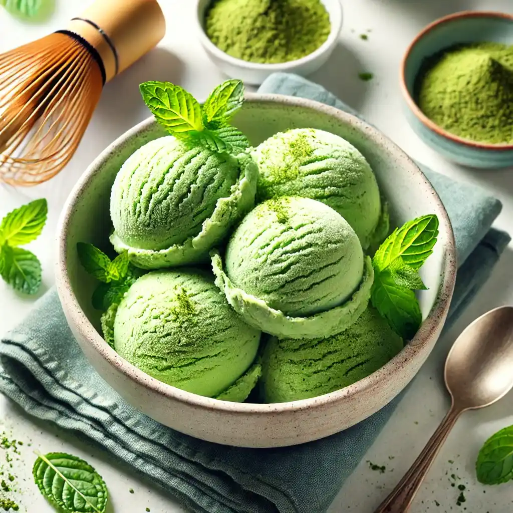 Silky Dairy-Free Matcha Ice Cream: A Creamy Indulgence