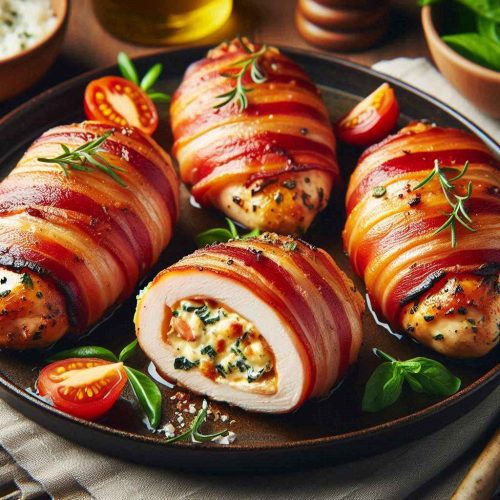 Bacon Wrapped Stuffed Chicken: A Juicy, Flavorful Dinner Option