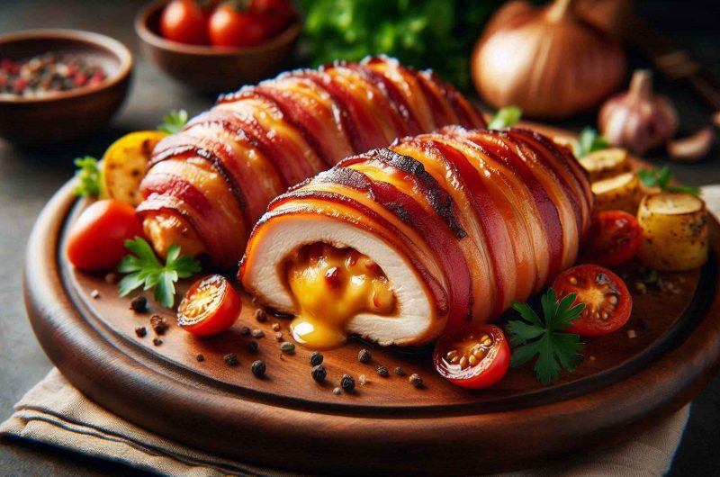 Bacon Wrapped Stuffed Chicken: A Juicy, Flavorful Dinner Option