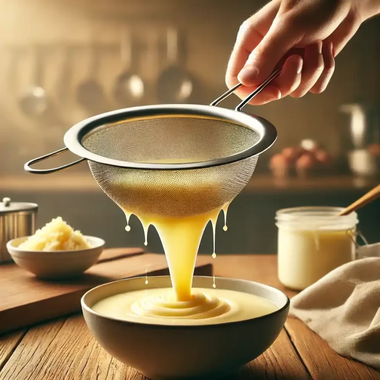 Strain the custard through a sieve, cool to room temperature, and refrigerate for 2 hours.