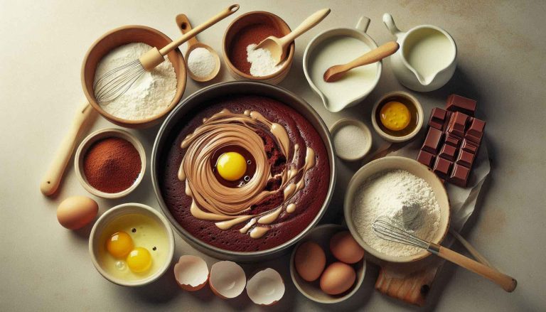 Make the Cake: Preheat the oven to 350°F (175°C) and grease and flour a round cake pan. In a large bowl, whisk together flour, cocoa powder, baking powder, baking soda, and salt. In another bowl, cream together sugar and butter, then add eggs one at a time, followed by milk and vanilla extract. Gradually mix in the dry ingredients, then add hot water to create a thin batter. Pour the batter into the prepared pan and bake for 30-35 minutes, or until a toothpick inserted comes out clean. Let the cake cool completely.