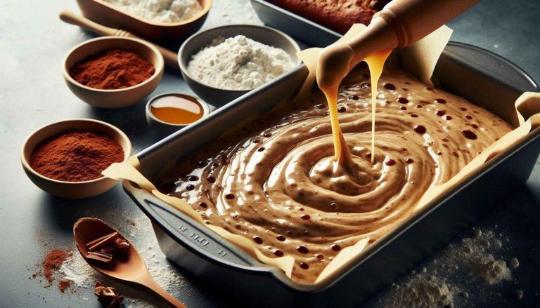 Make Batter and Bake: Fold the dry ingredients into the wet mixture, then pour into the prepared pan. Bake for 35-40 minutes, or until a toothpick comes out clean.