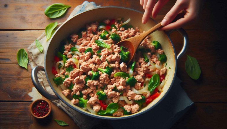 Cook Turkey: Add the ground turkey, breaking it up with a spoon, and cook until no longer pink.