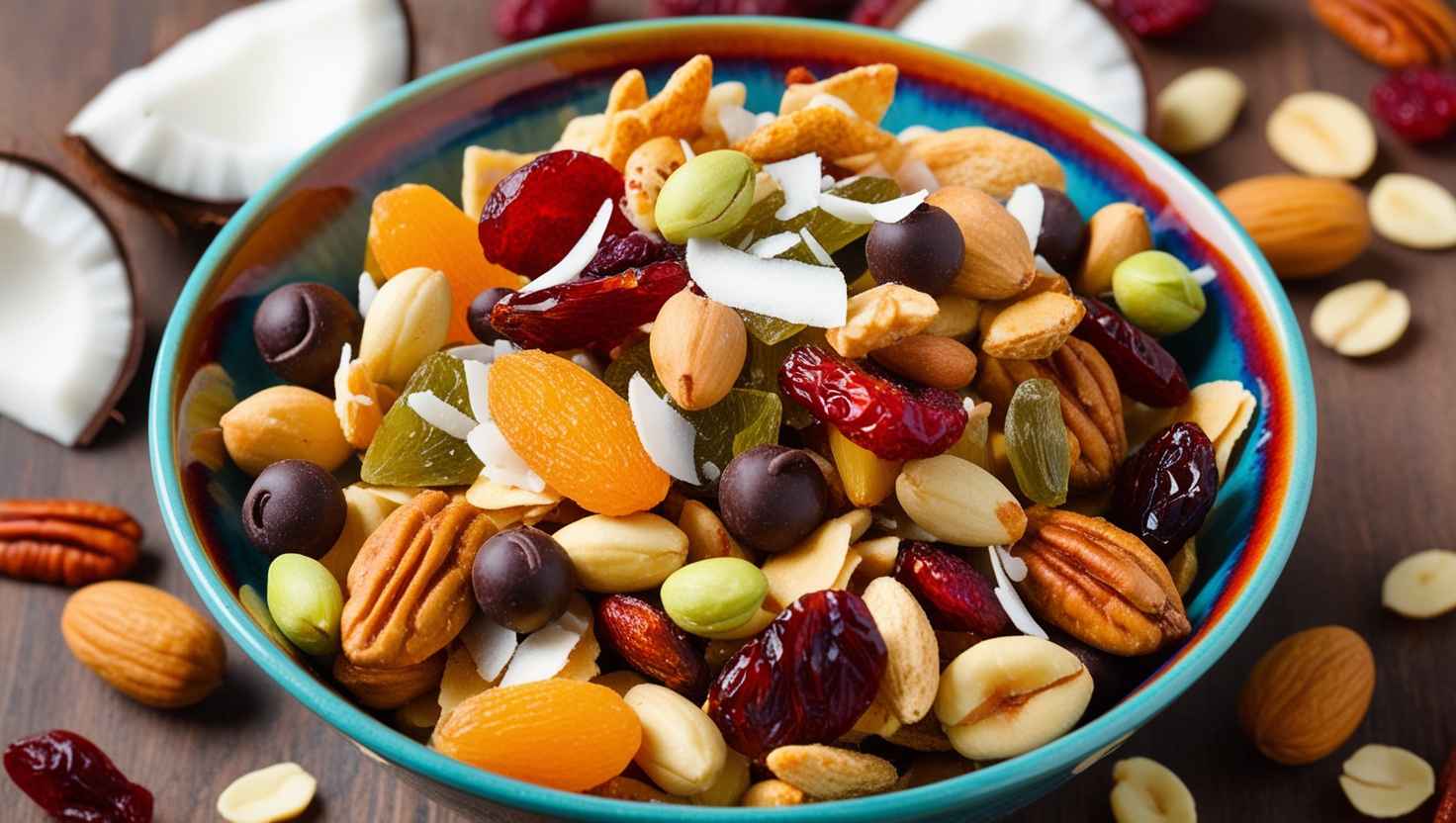 Trail Mix with Nuts and Dried Fruits for Healthy Weight Gain