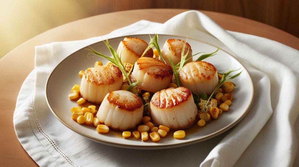 Seared Scallops with Sweet Summer Corn: A Luxurious Dinner