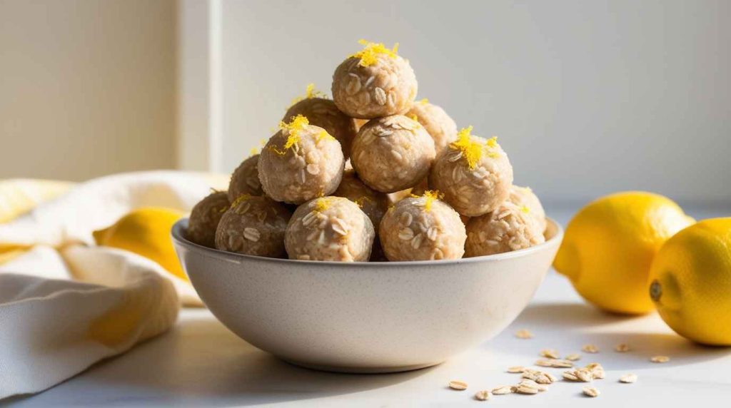 Lemon Oatmeal Energy Bites for a Refreshing Snack