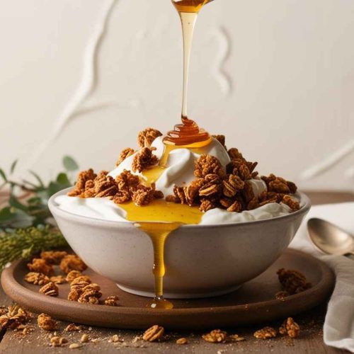 Greek Yogurt with Granola and Honey for a Nutritious Boost