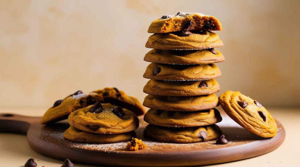 Pumpkin Chocolate Chip Cookie Stack