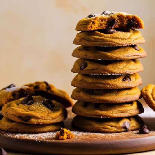 Pumpkin Chocolate Chip Cookie Stack