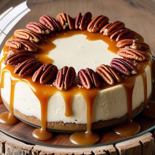 Caramel Pecan Cheesecake for Calorie-Dense Indulgence