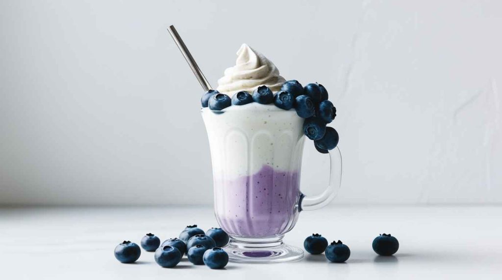 Protein Shake with Blueberries and Full-Fat Milk for Optimal Weight Gain