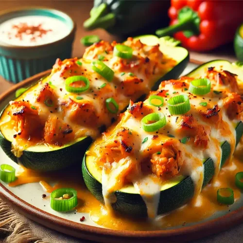 Buffalo Chicken Zucchini Boats – Low Carb & High Protein Dinner