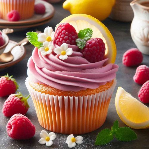 Raspberry Lemon Heaven Cupcakes