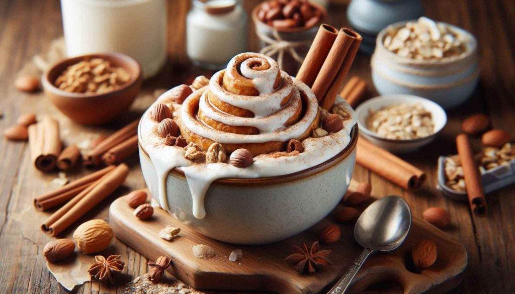 Cinnamon Roll Protein Overnight Oats