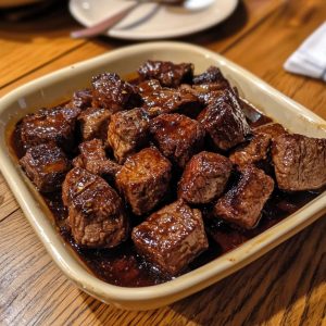 Recipe Title: Garlic Steak Bites – Ready in 15 Minutes!