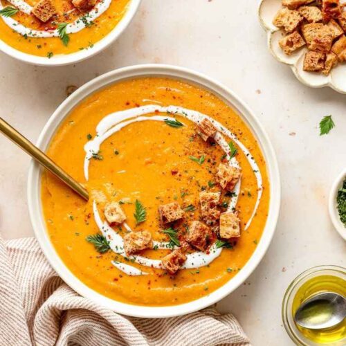 High-Protein Carrot and Red Lentil Soup