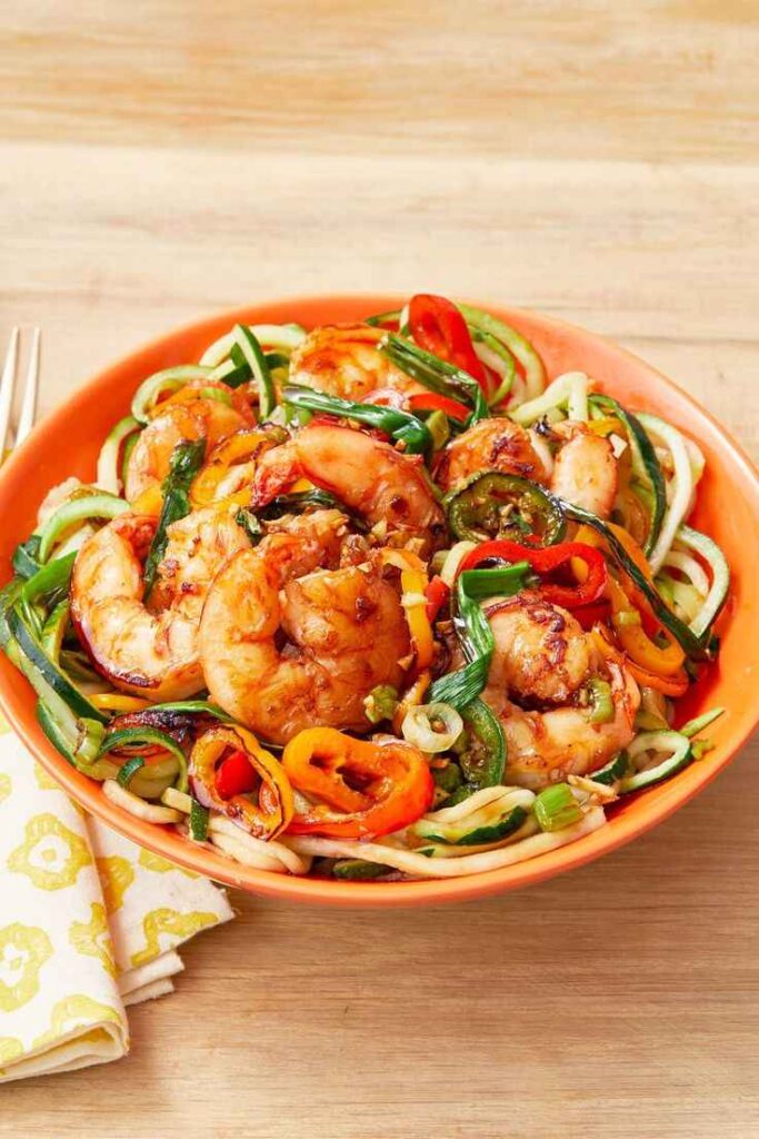 Shrimp and Zucchini Noodles 🍤🥒