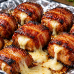 Smoked Bacon-Wrapped Cheese-Stuffed Steak Bites