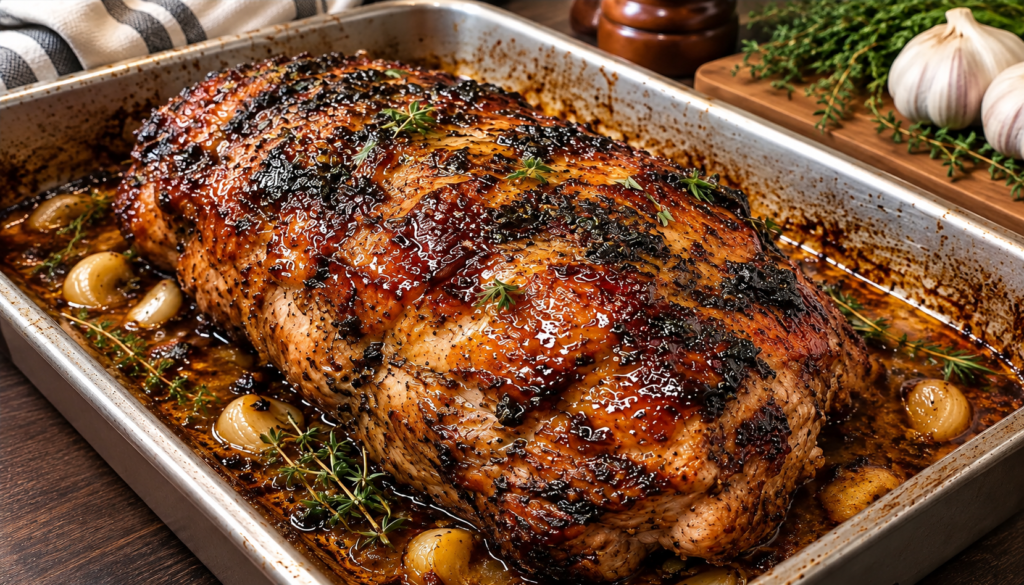 Garlic Herb Butter Roasted Pork Loin