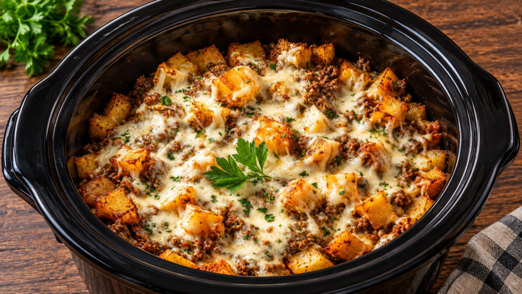 The Slow Cooker Dinner Disaster Beef and Potato Casserole