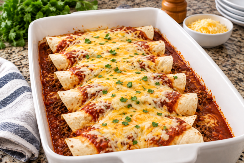 The Soggy Enchilada Disaster Ultimate Beef Enchilada Bake