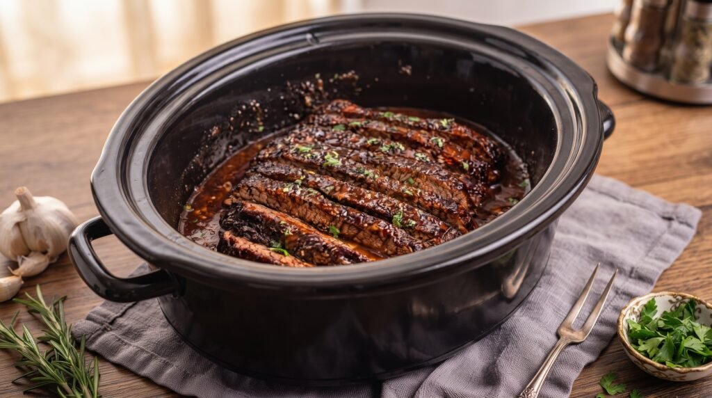 Slow-Cooker Brown Sugar Glazed Beef Brisket